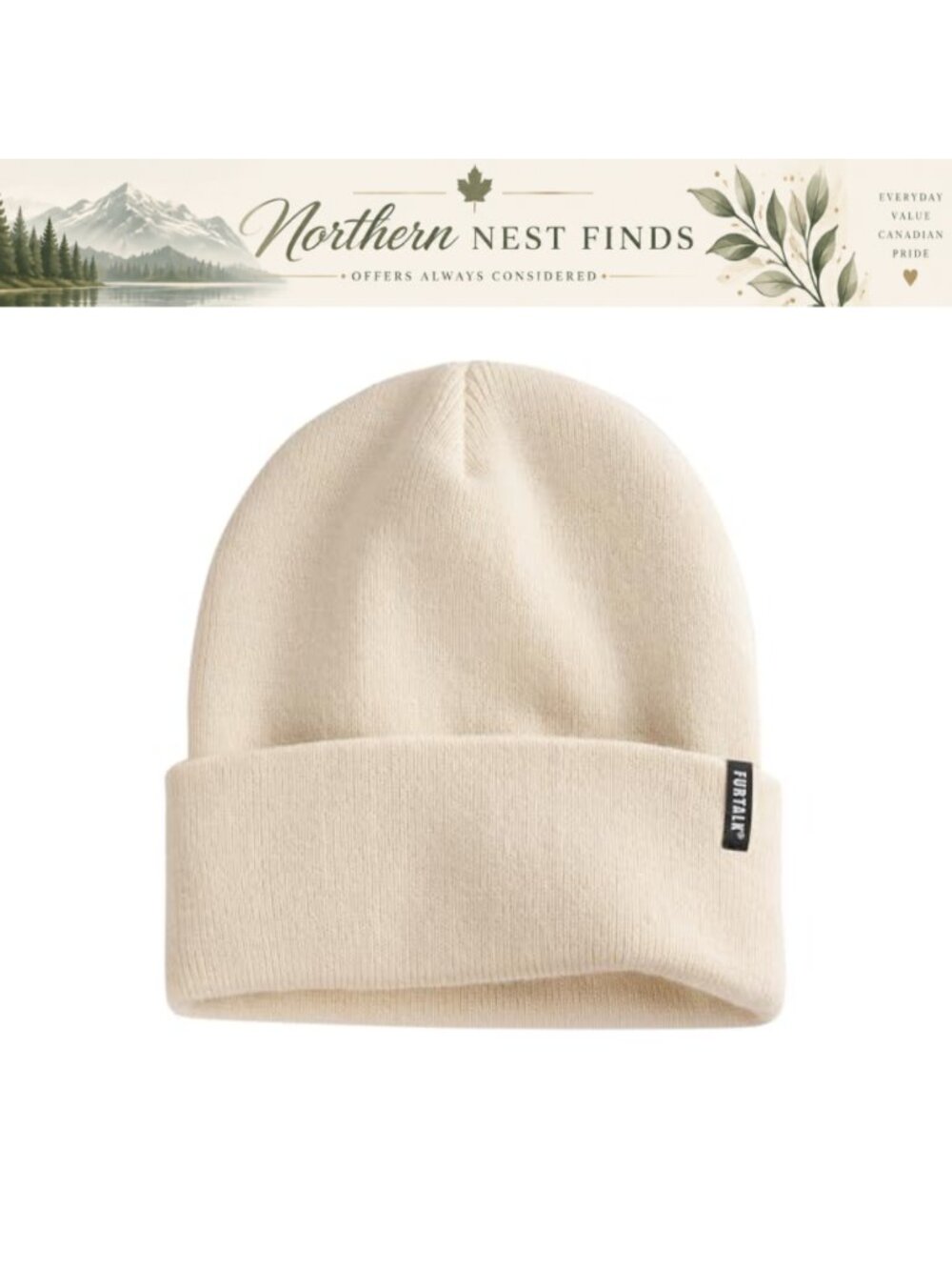 Unbranded Womens Knit Beanie Acrylic Winter Cuffed Hat